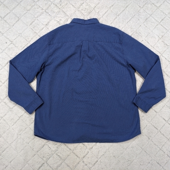 Carbon 2 Cobalt Shirt Men's XL Blue Dots Button Up Long Sleeve Cotton Collar  - Picture 3 of 7